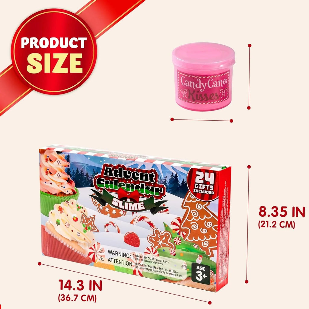 Slime Countdown box size 14.3 x 8.35 inches